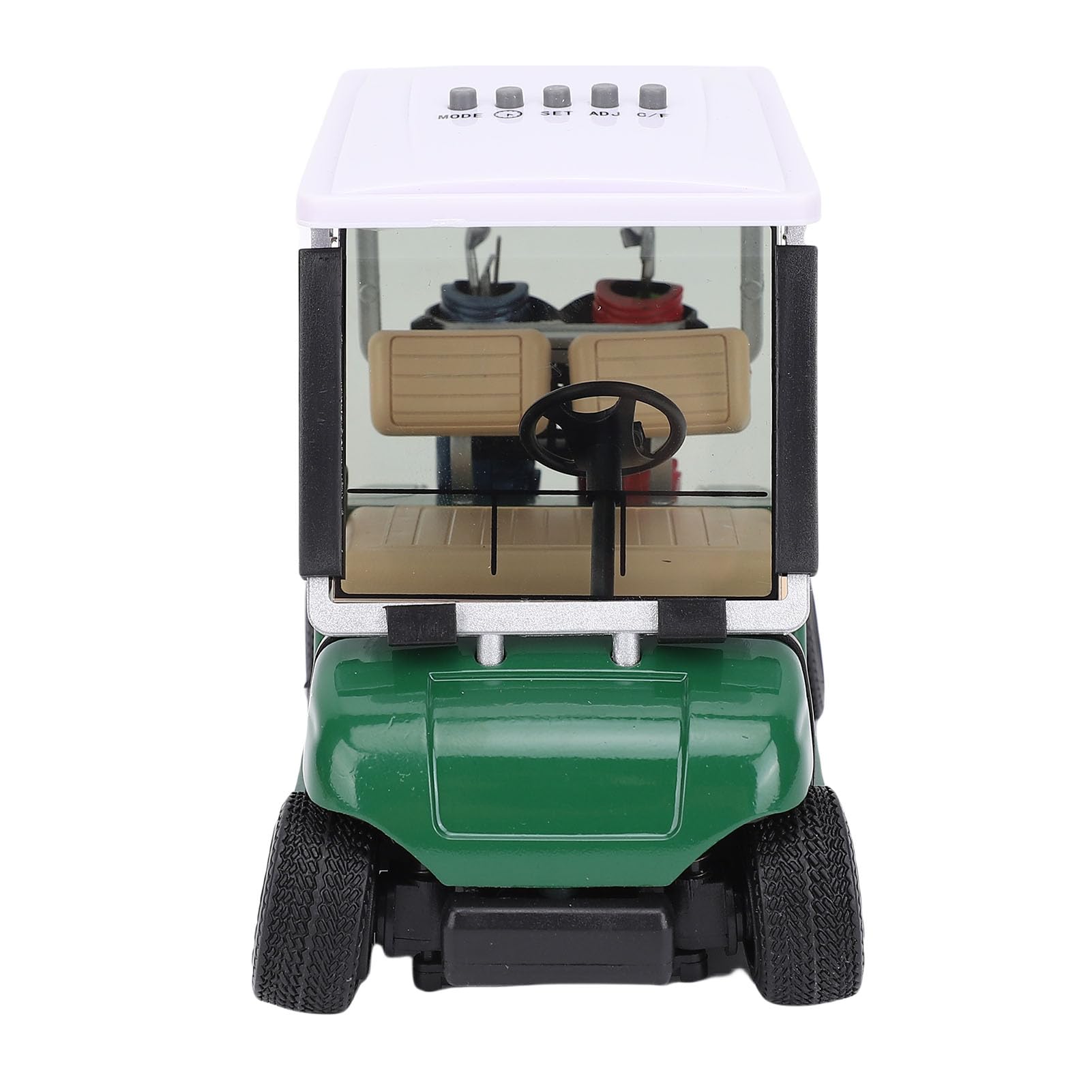 Domary Elegant Cart Shape Alarm Clock with Temperature and Humidity