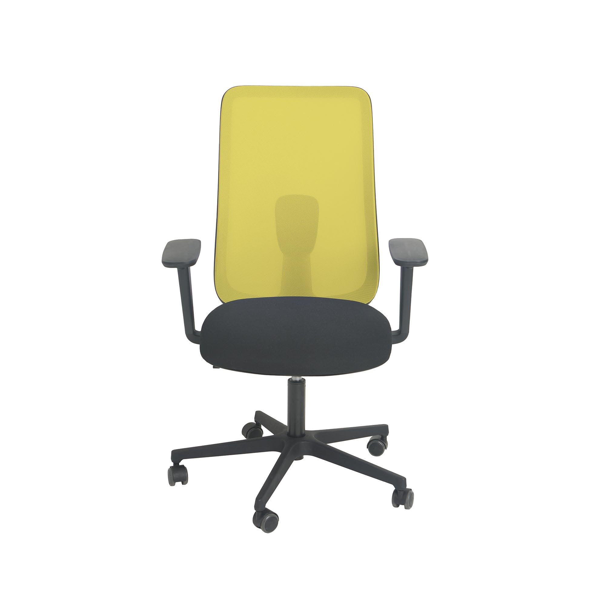 Real Piel RP Real Work Sedia Scrivania Ergonomica in Rete Traspirante, Girevole, Reclinabile, con Altezza e braccioli Regolabili, base con ruote, nero + nero. Prodotto Italiano