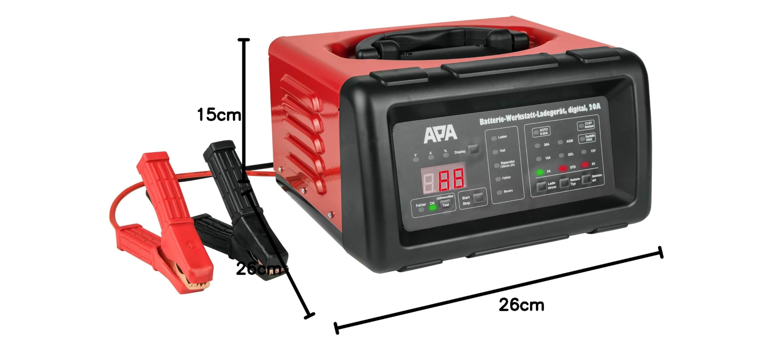 APA 16623 Werkstattladegerät 12 V, 6V 20A
