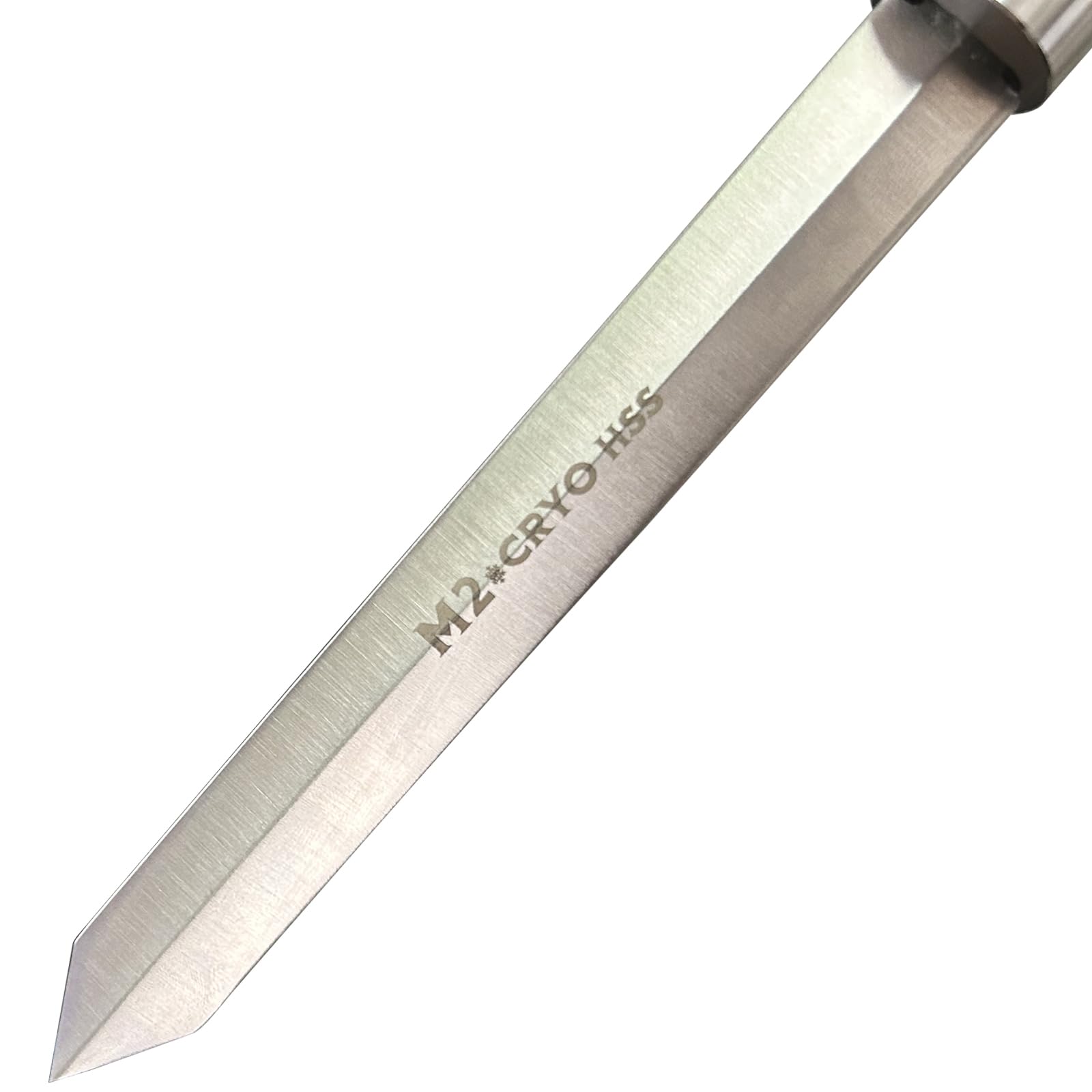 Herramienta de separación de diamante de 3/16 pulgadas de grosor - 3/4 pulgadas de ancho, M2 Cryo HSS herramientas de torneado de madera con mango de madera de haya