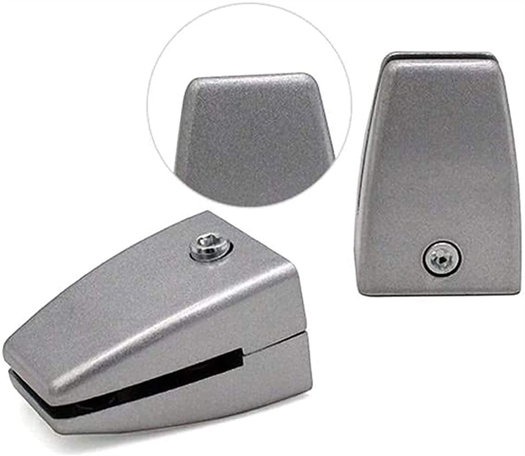 Clip de bureau en alliage d'aluminium argent pour fixation de panneau