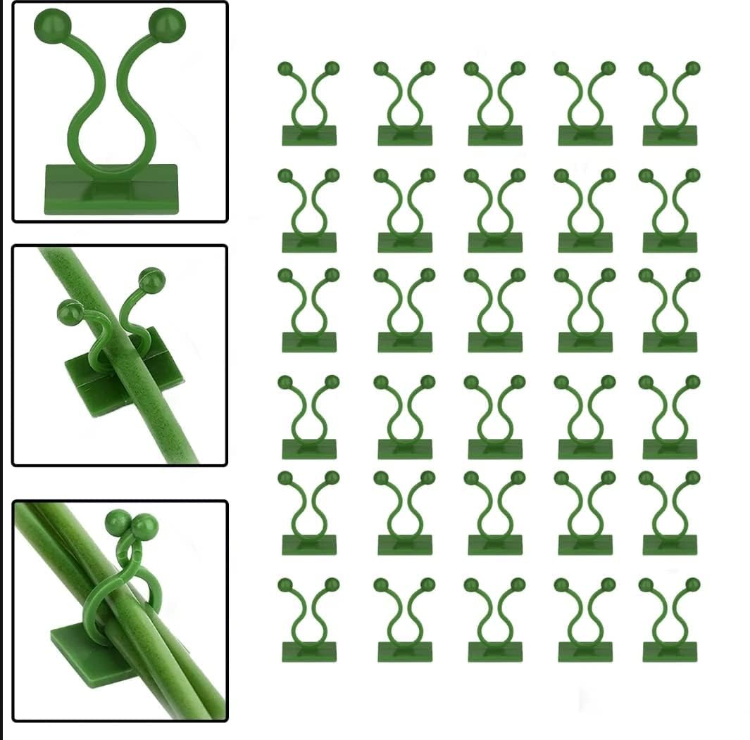 ELITEWAVE 30pcs Plant Climbing Wall Clips Self-Adhesive Money, Vine Plant Climbing Fixing Clip Hook Invisible Plant Clips for Climbers Plant Wall Clips Plant Support Binding Clip