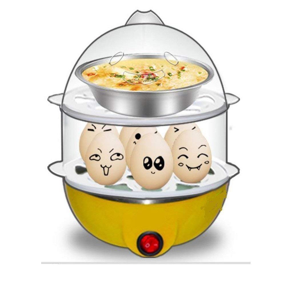 Vruta Electric 2 Layer Egg Boiler Poacher - Compact, Stylish 14 Egg Cooker with Measuring Cup & Steel Bowl-image-27