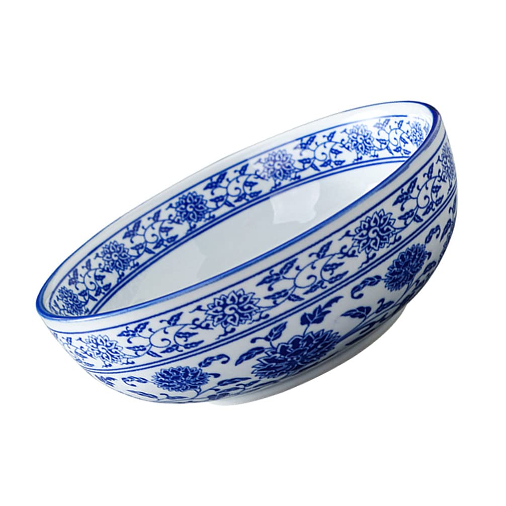 Luxshiny Blue White Porcelain Bowl Chinese Ceramic Bowl Asian Serving s for Noodle Soup Salad Pasta Rice Porridge Fruits Udon Soba Phos 7inch