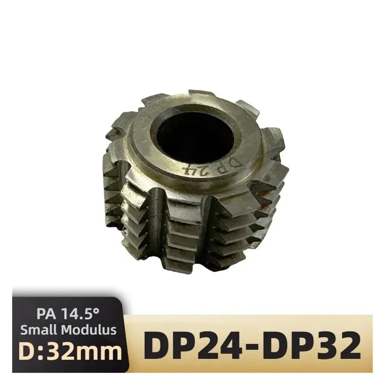 Fresadoras de fresado con fresas de engranajes de módulo pequeño, HSS6542 PA14.5° OD: 32 mm ID: 13 mm(DP32-32x20x13mm)