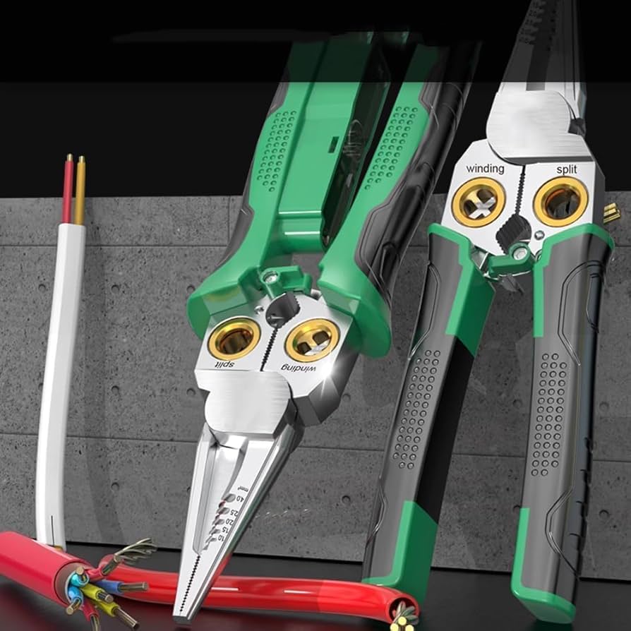 'mpje(  OVER THE STRIPS リバーシブル MA-1 7 in 1 Multi-Function Wire Stripping Pliers,2024 New Super