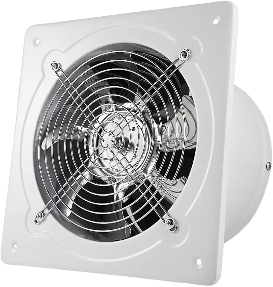 8 inch Exhaust Fan, 735 CFM Wall Mounted Vent Fans, Ventilation Blower for Ceiling Bathroom Attic Window Basement Ventilation Fan, 110V 80W (White, 8 inch)