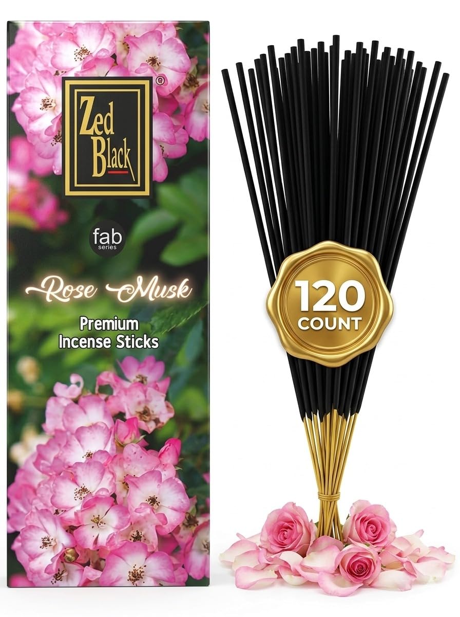 Amazon.com: Rose Musk Incense Sticks – 120 Count | Premium Fragrance Aroma  Sticks