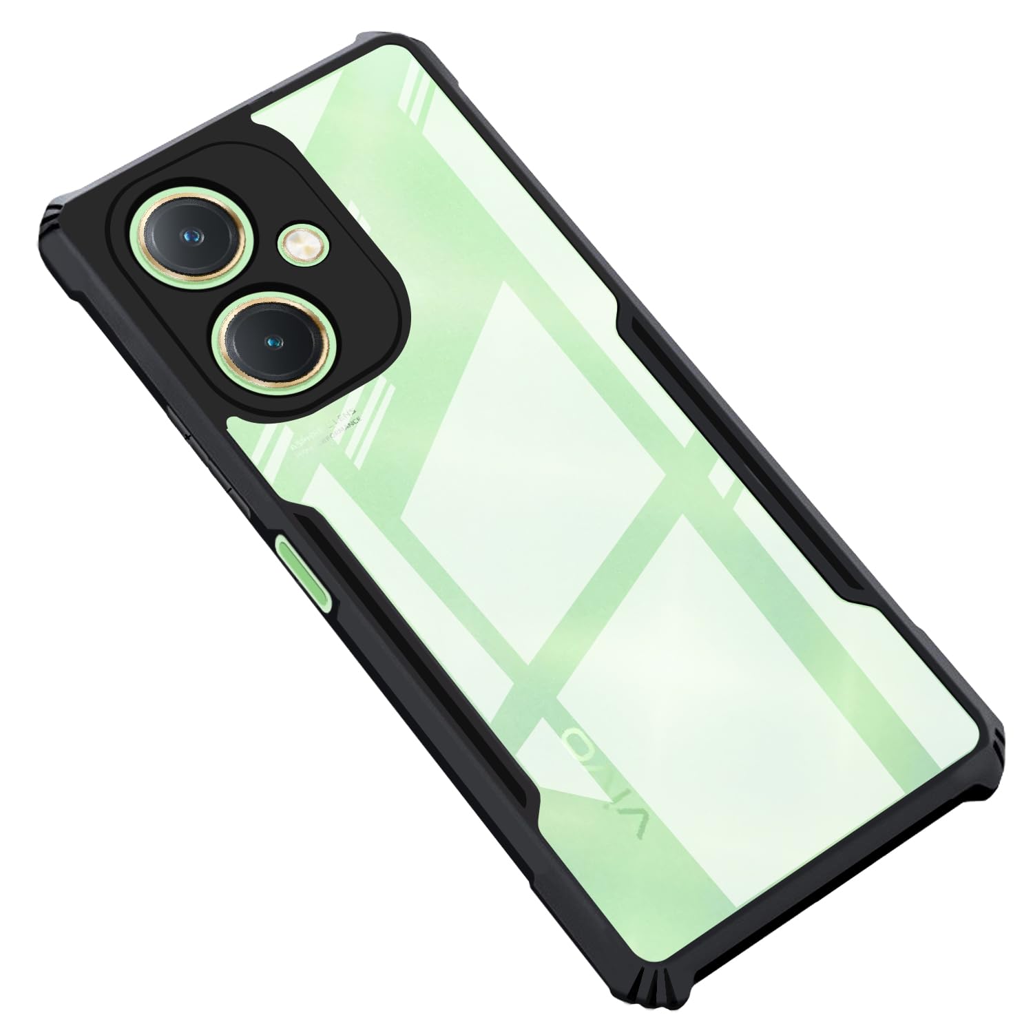 CEDO Vivo Y27 (4G) Back Case Cover | Camera Protection Shockproof Bumper-Edge | Acrylic Crystal Clear 360 Degree Protection TPU+PC | Transparent Eagle Back Case Cover (Black) (B0CFYHP8Y1) Amazon Price History, Amazon Price Tracker