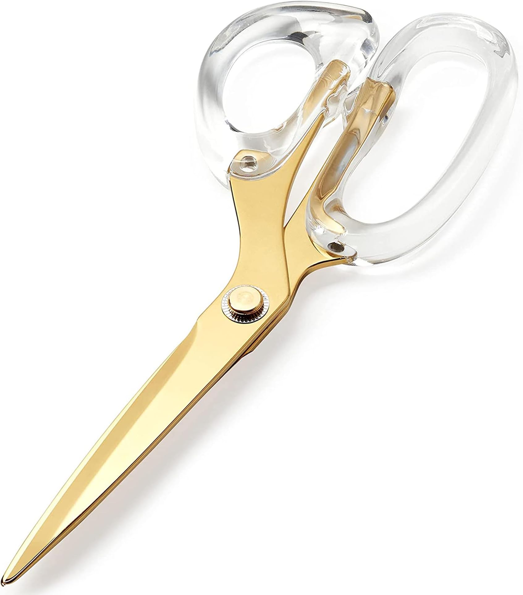 OfficeGoods 9โ Stainless Steel Acrylic Scissors for Office and Home - Aesthetic and Sharp All Purpose Scissors, Perfect for Sewing, Arts and Crafts - Gold