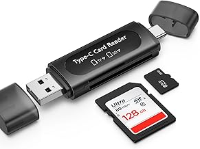 Kinsound 4 in 1 SD & TF Card Reader with Type-C & USB Ports, Portable Memory Card Reader Compatible with TF, SD, SDHC, SDXC, MMC, RS-MMC, Micro SDXC for Computer & Android Phone