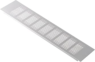 400x100mm Grille D'aération - Rectangulaire Grille de ventilation en Aluminium, Argent