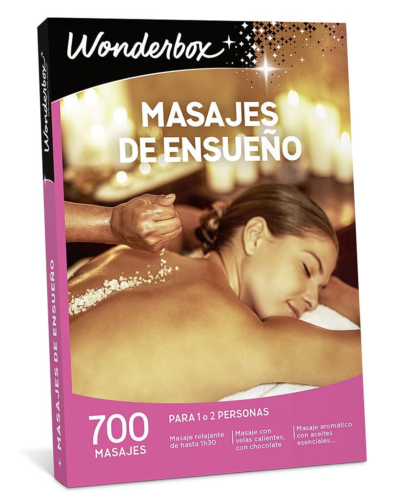 WONDERBOX - Caja Regalo Masajes De Ensueño - Idea de Regalo Navidad - Recarga Tu Energía Solo O En Compañía, Excelente como Regalos Originales para Mujer, Parejas Regalos, Regalo Cumpleaños.