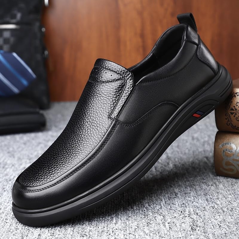 Men's Genuine Leather Casual Shoes Breathable First Layer Cowhide Soft Sole Comfortable Dad Shoes for Elderly2