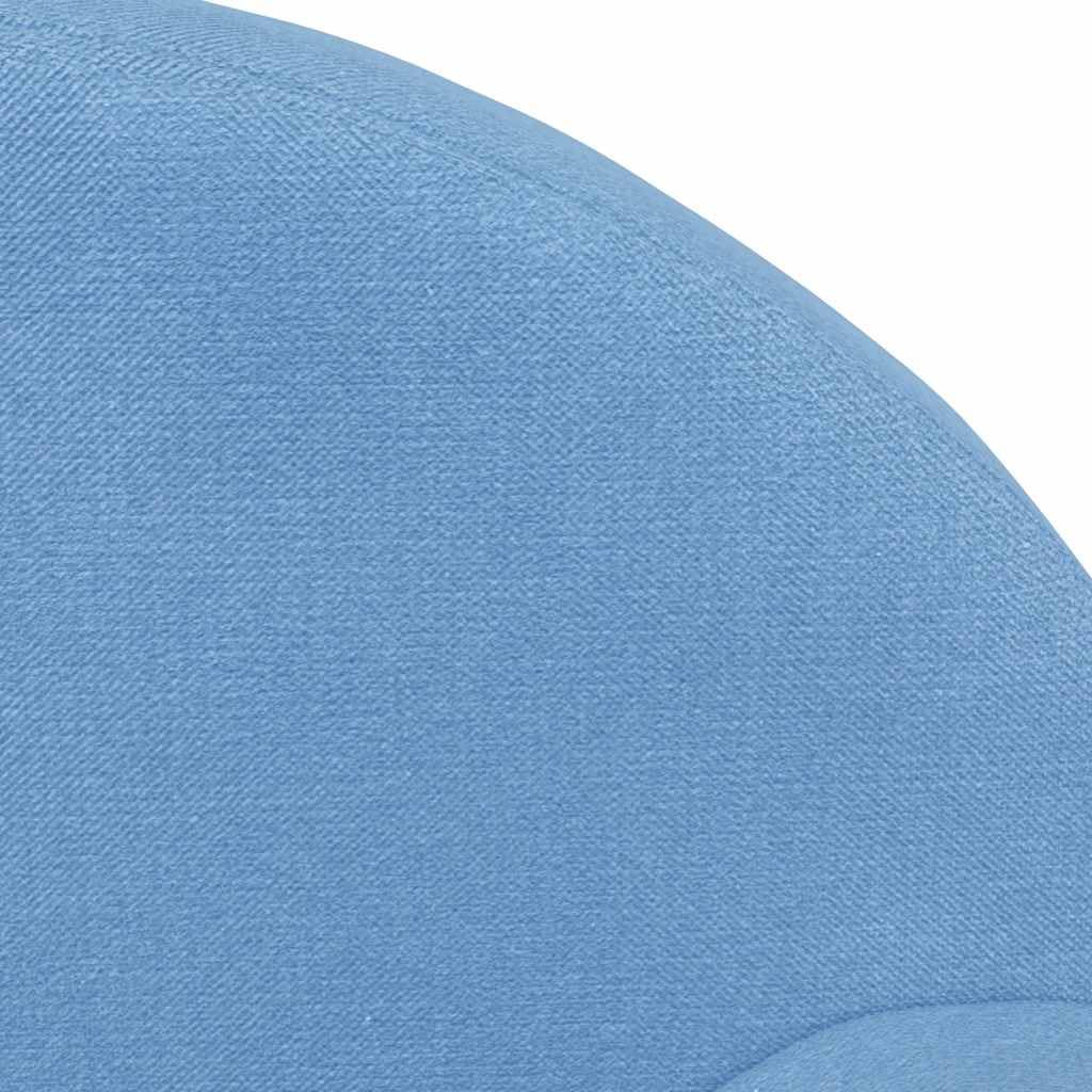 vidaXL Canapé pour Enfants 2 Places Bleu Peluche Douce