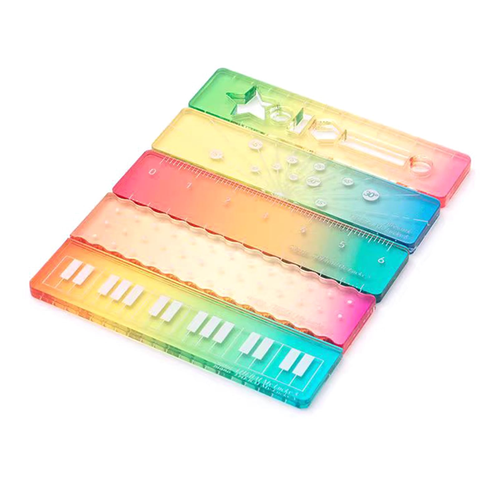 Netbiio Dark Miniature Pocket Journal Measuring Ruler Multipurpose Measuring Tool With Multiple Units, Drawing Ruler Journal Notebook