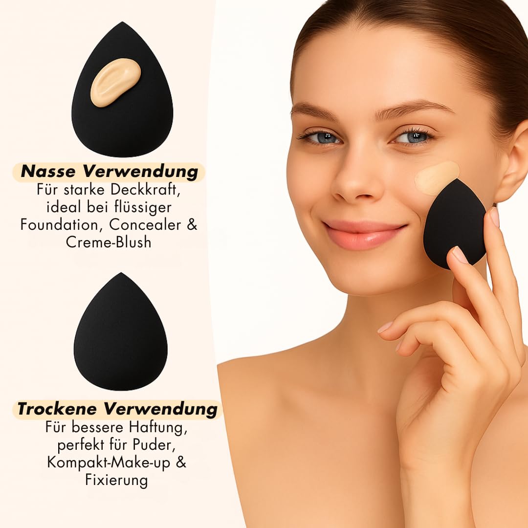 62-teiliges Make-up Tool Set mit Tasche – Pinsel, Schwämme & Zubehör - Profi Qualität