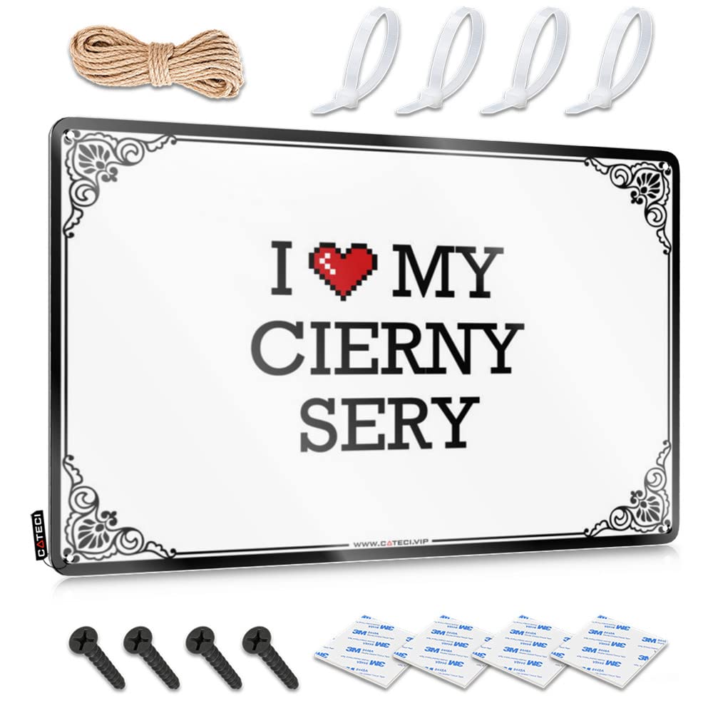 I Love My Cierny Sery Weathered Back Porch Decor - Metal Wall Decoration Haves Hanging Wall Decor(30X40CM)