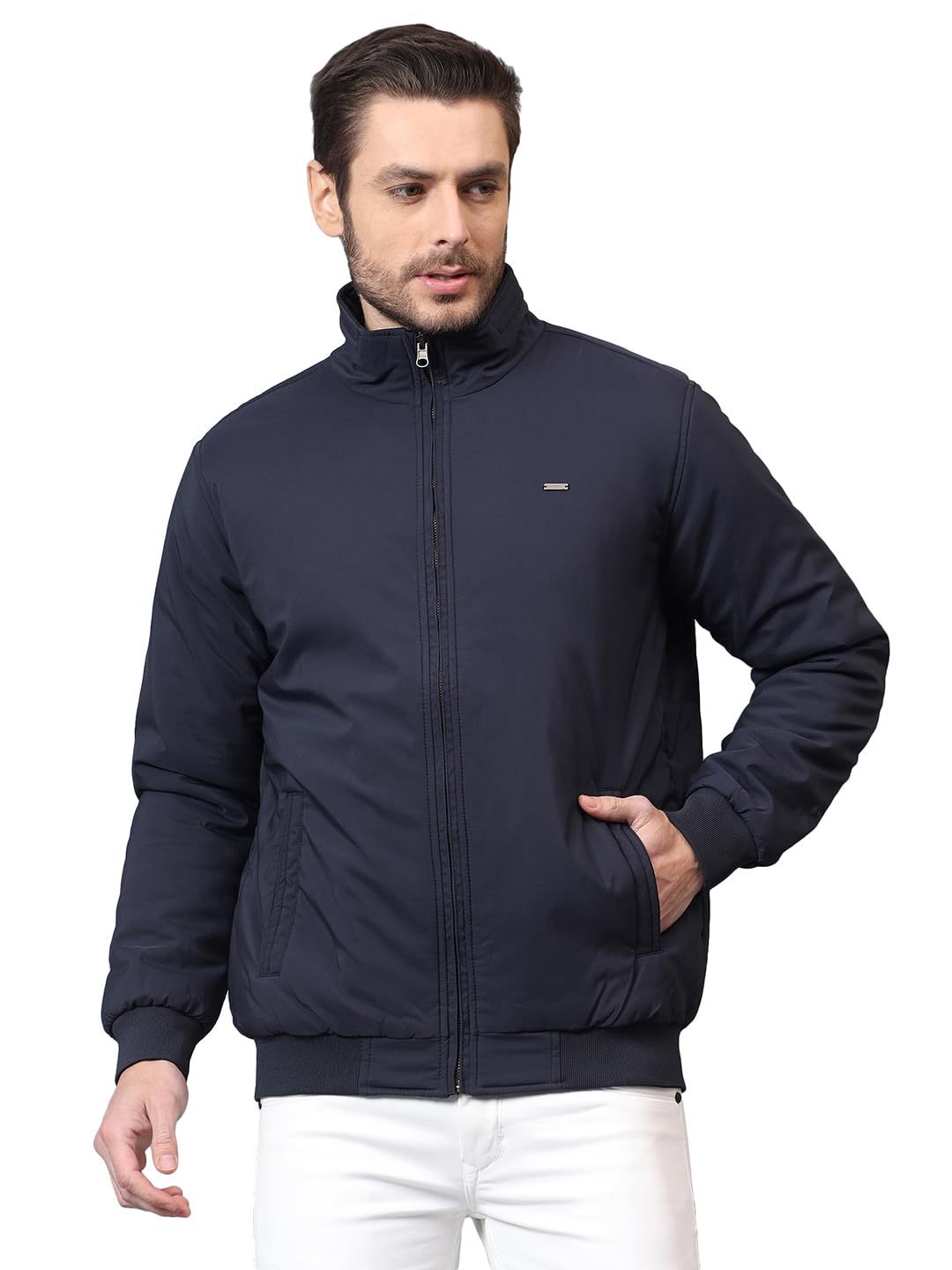 cantabil Solid Full Sleeves Mock Collar Regular Fit Mens Casual Reversible Jacket | Casual Winter Jackets for Men | Mens Jackets for Winter Wear (P_MJKT00257)-picture-25