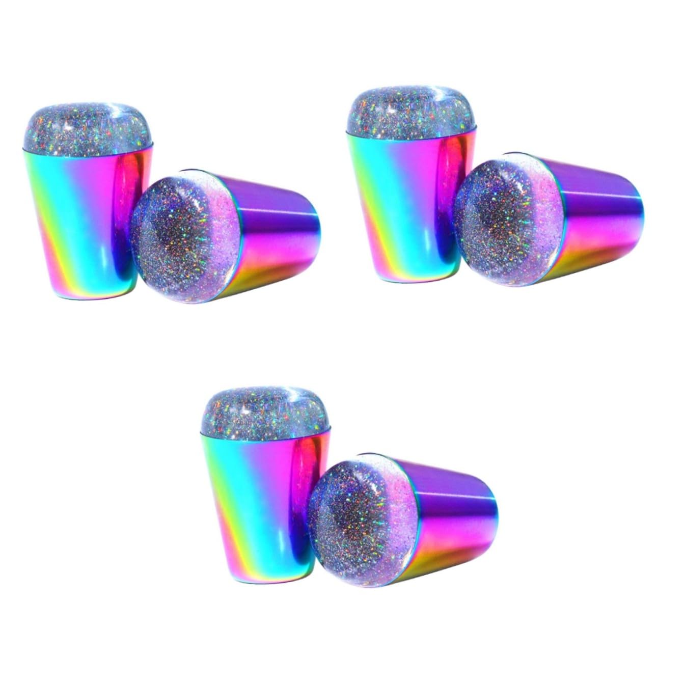 POPETPOP 6pezzi Stampini Per Unghie Trasparenti Per Nail Art Manicure Per Stamping e Decorazione Unghie Adatto Per Principianti e Professionisti