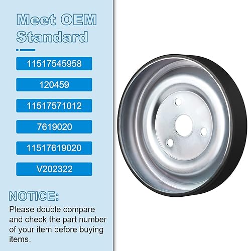 Miniatura 3 de JDMON Compatible con la polea de bomba de agua del motor Mini Cooper Coupe Chili Countryman 2007-2016 Reemplaza 11517545958 V2022322 11517619020