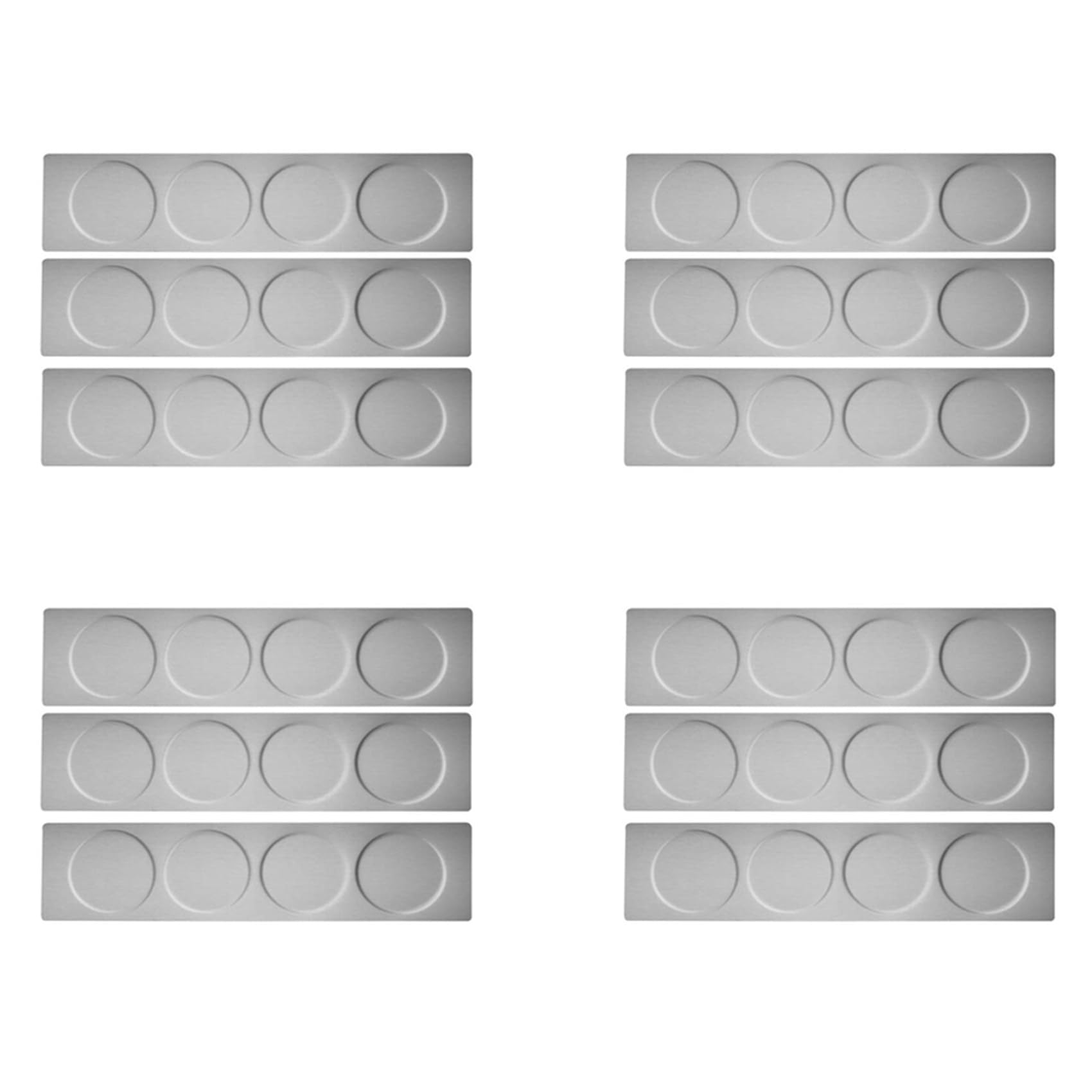 Hndhbfgrt 12x Magnetic Spice Jars Rack Stainless Steel Spice Jars Wall Plate Base Wall Mounted Base for Magnetic Spice Tins