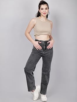 Buy ZXN Clothing Women's Reguler Fit Modern Jeans- Blue at Amazon.in