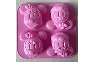 4 Cups Minnie Mouse Silicone Cake Baking Set with Ice Mold