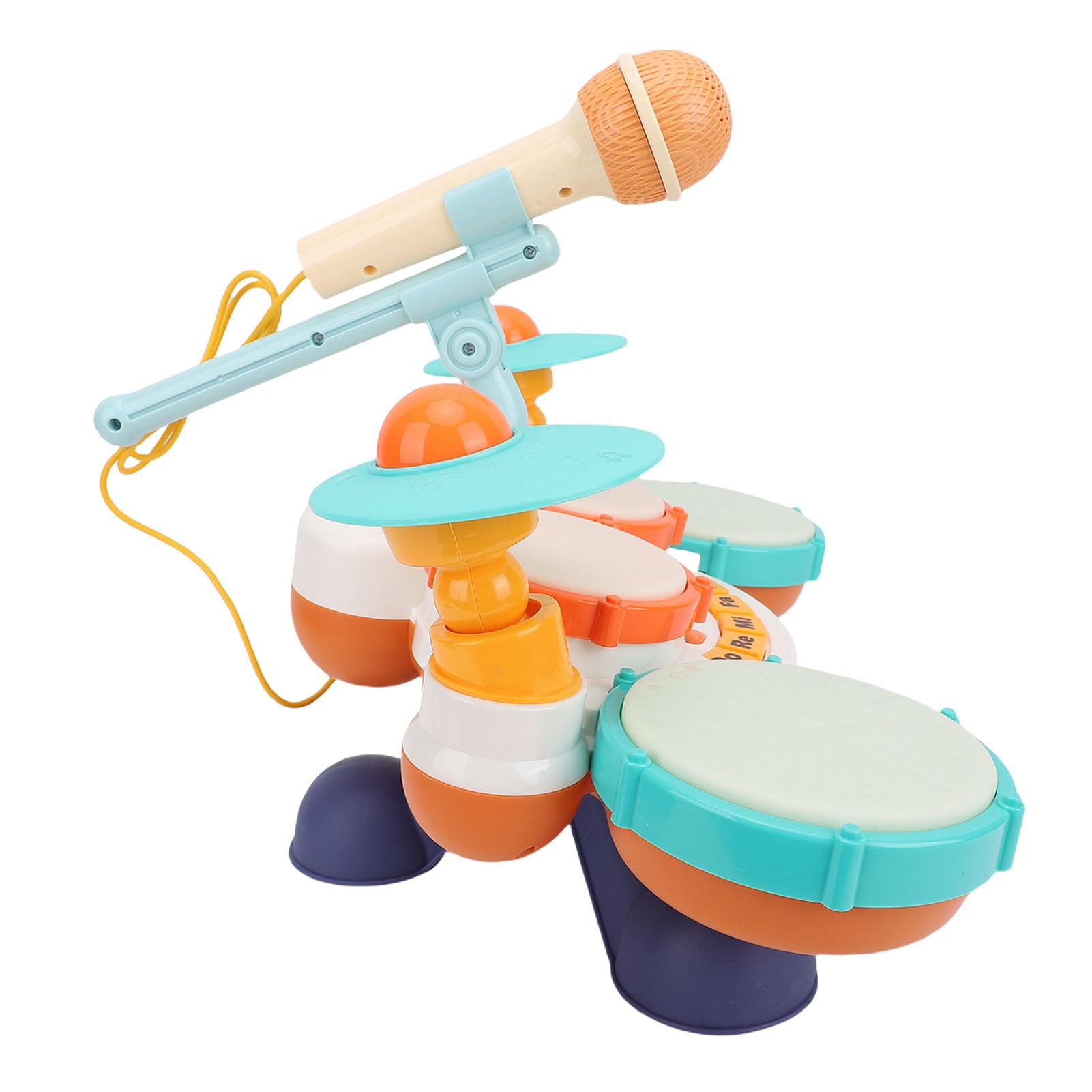 banapoy Kindertrommel-Set für Kleinkinder von 1–3 Jahren, Multifunktionales Baby-Musikinstrument, Spielzeug mit Licht, Handschlag, Tasteninstrument und Jazztrommel für 1-jährige und Mädchen Im Alter