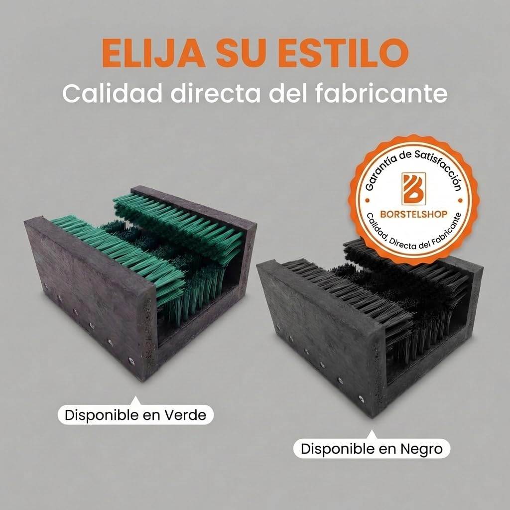 Borstelshop Algunos rascadores de Zapatos de plástico - Felpudos para Exteriores - Felpudos para Exteriores - Rascador de Zapatos Resistente para Cepillos - 30 x 27 cm - Verde