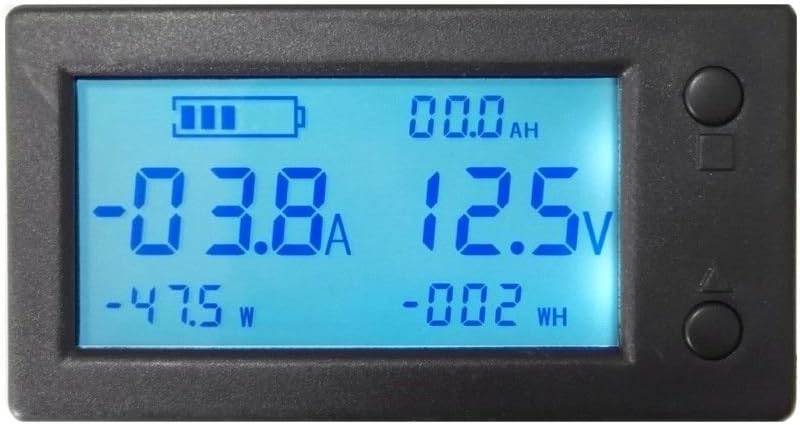 GOFORJUMP Voltmetro Per Auto Digitale Termometro Misuratore Di Temperatura Monitor Batteria Rosso Blu LED Doppio Display 2 In 1 DC 12V 24V Voltmetro Automatico