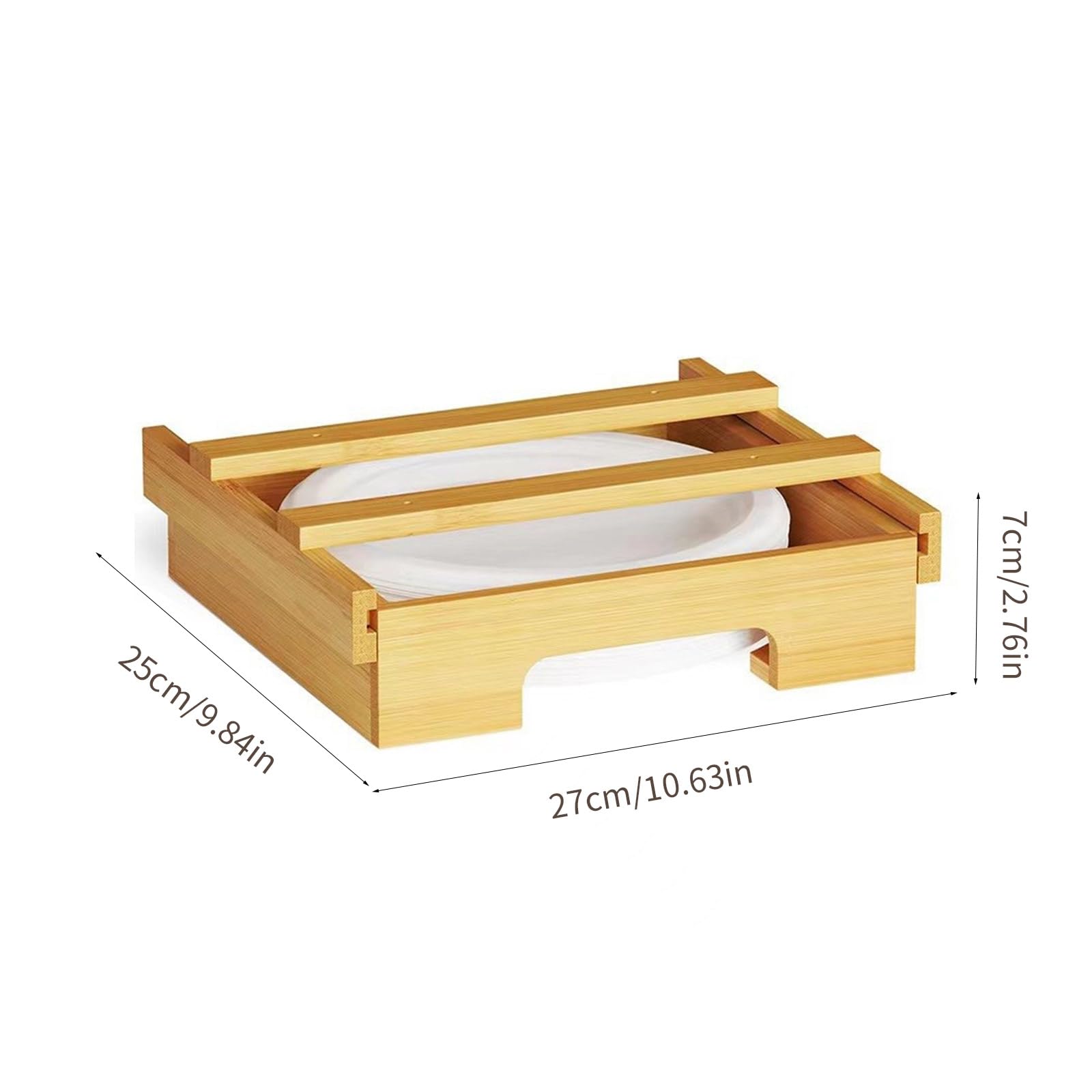 Distributeur d'assiettes en carton pratique pour comptoir de cuisine