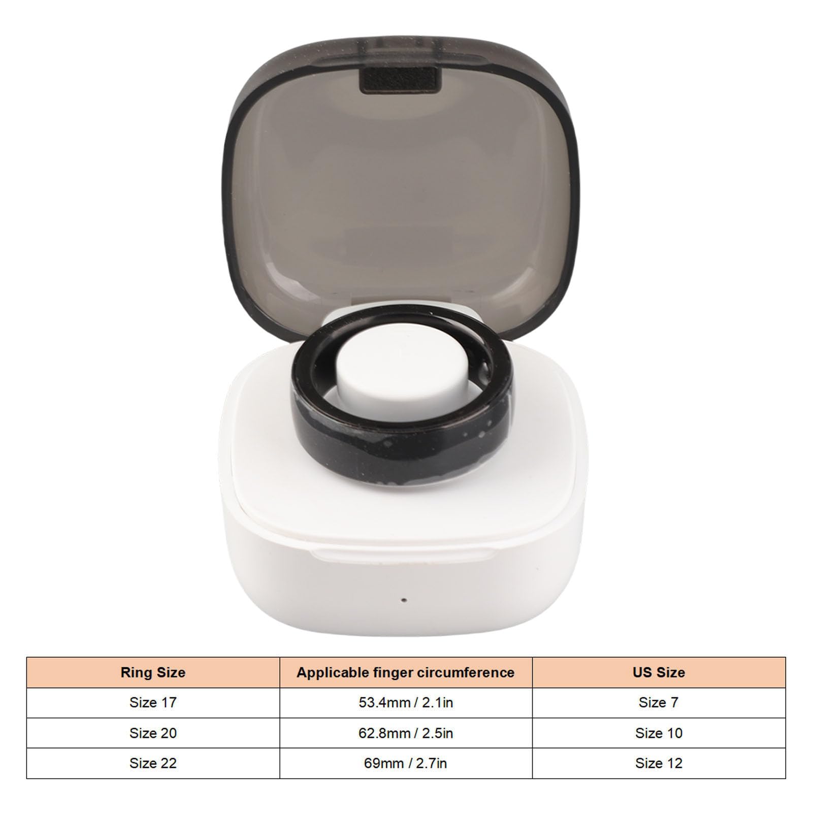 Anello Intelligente per Uomo Donna, Anello Fitness con Custodia di Ricarica, Monitoraggio del Sonno, Monitor della Temperatura Corporea e del Fitness,