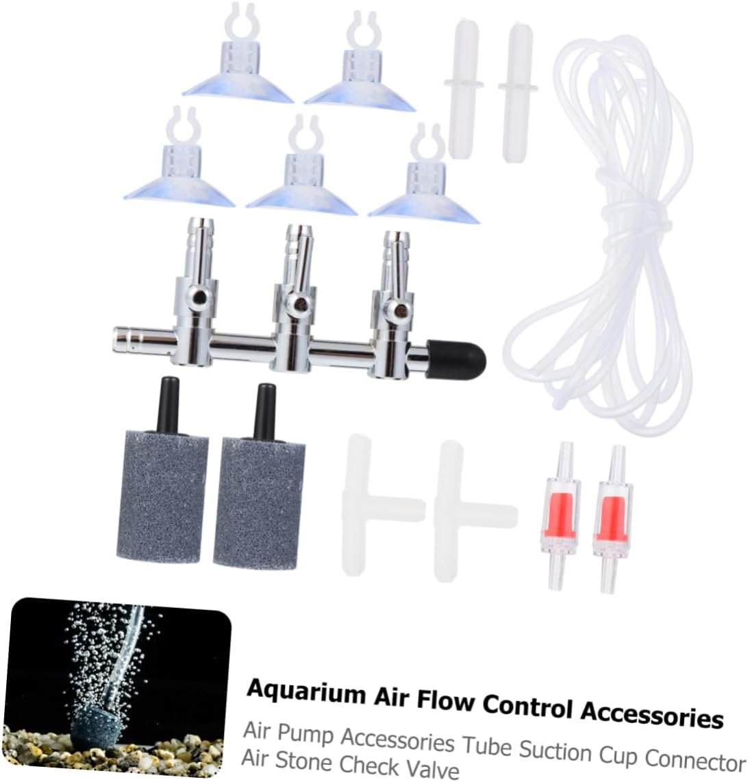 16pcs Aquarium Air Pump Accessories Set Cups Check Valves and Air Stones for Enhanced Airflow Control Fish Tanks