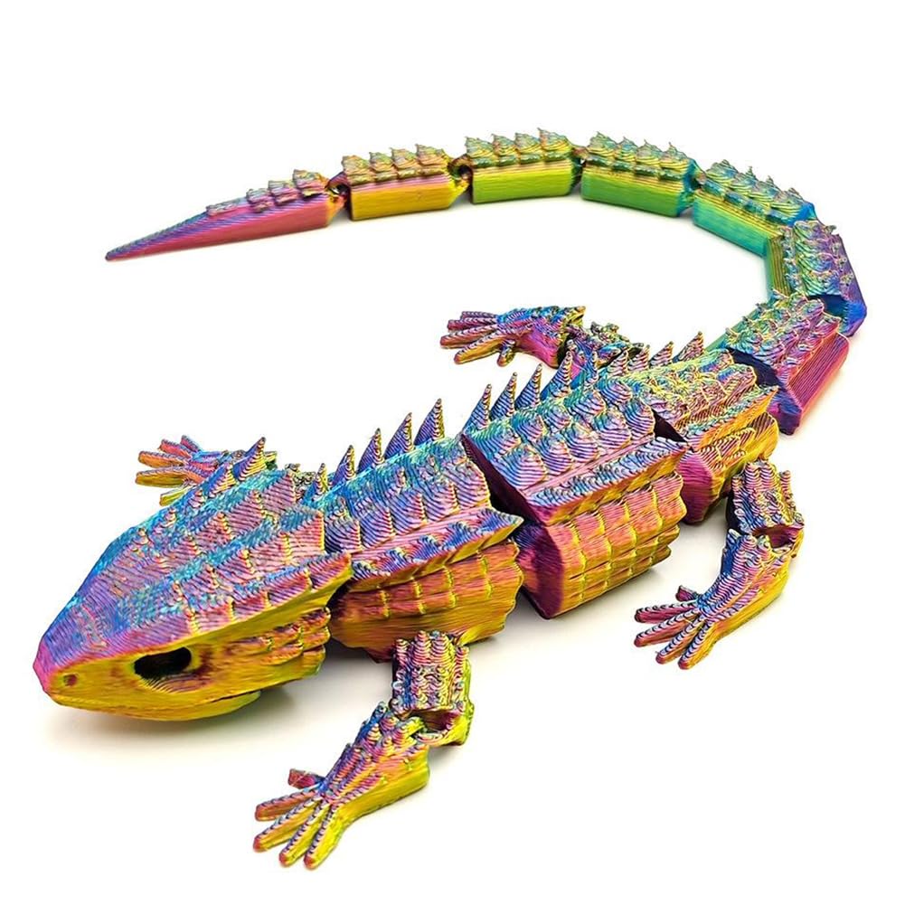 YRPACFB Large Reptile Colour Changing Fidget Toys, Colour-Changing Fidget Toy Set Stress Relief Lizard – Calming Gift Idea for Imagination, Play & Entertainment, Home Decor - 30cm, Color