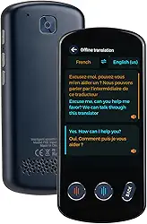 SVANTTO Dispositivo tradutor de idiomas P60 AI, suporta 142 traduções bidirecionais de voz em tempo real, sem necessidade de WiFi, vida útil da bateria 8H, offline, gravação e tradução de fotos para