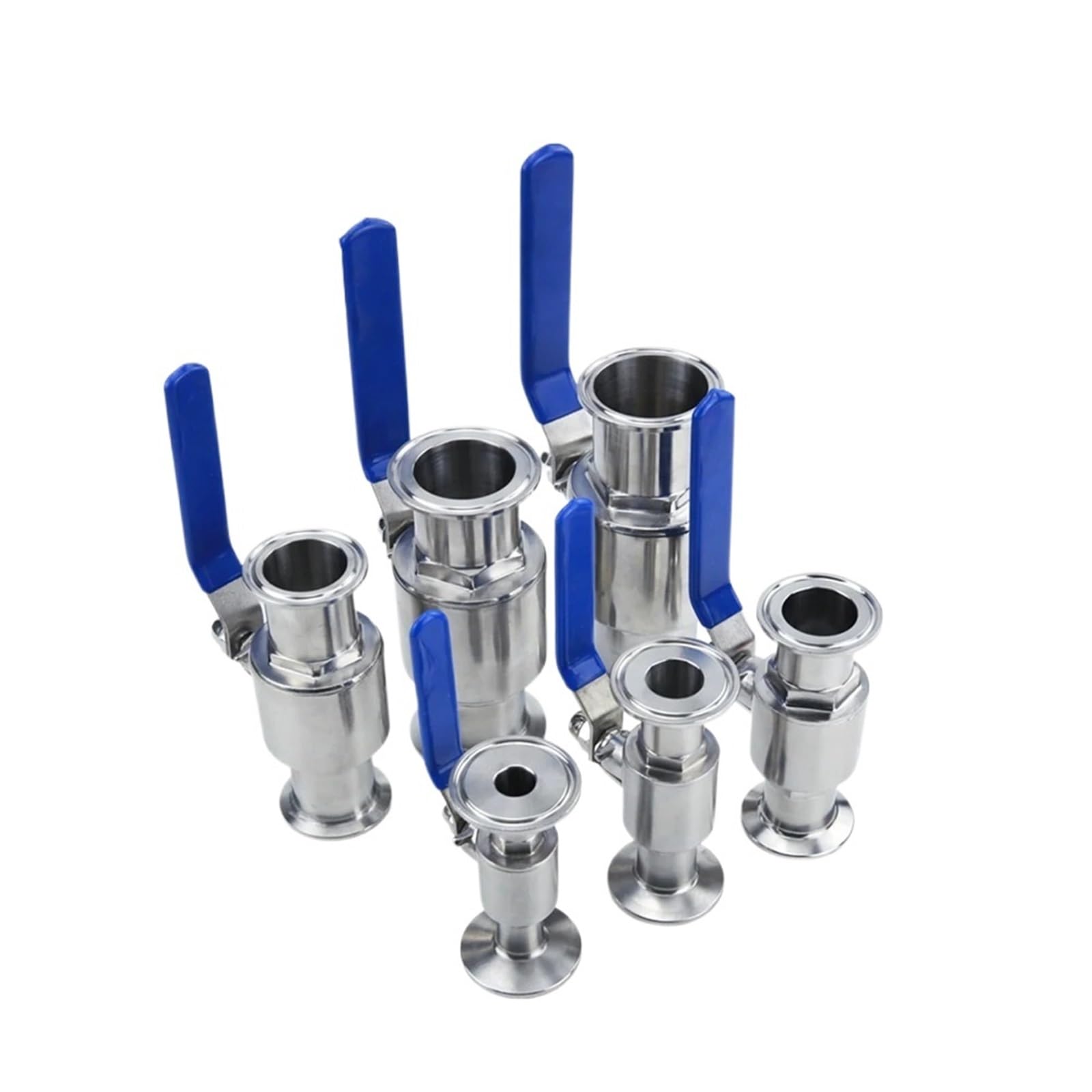 Robinet à boisseau sphérique sanitaire 19mm inox 304 ferrule 50.5mm pour brassage