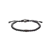 Fossil Bracciale Da Uomo Vintage Casual, 170 X 250 mm Nero Altro Bracciale