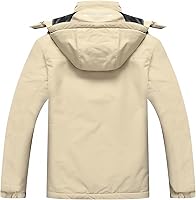 Vista 2 de Chaqueta de esquí impermeable con capucha para hombre, abrigo cálido de nieve para el invierno