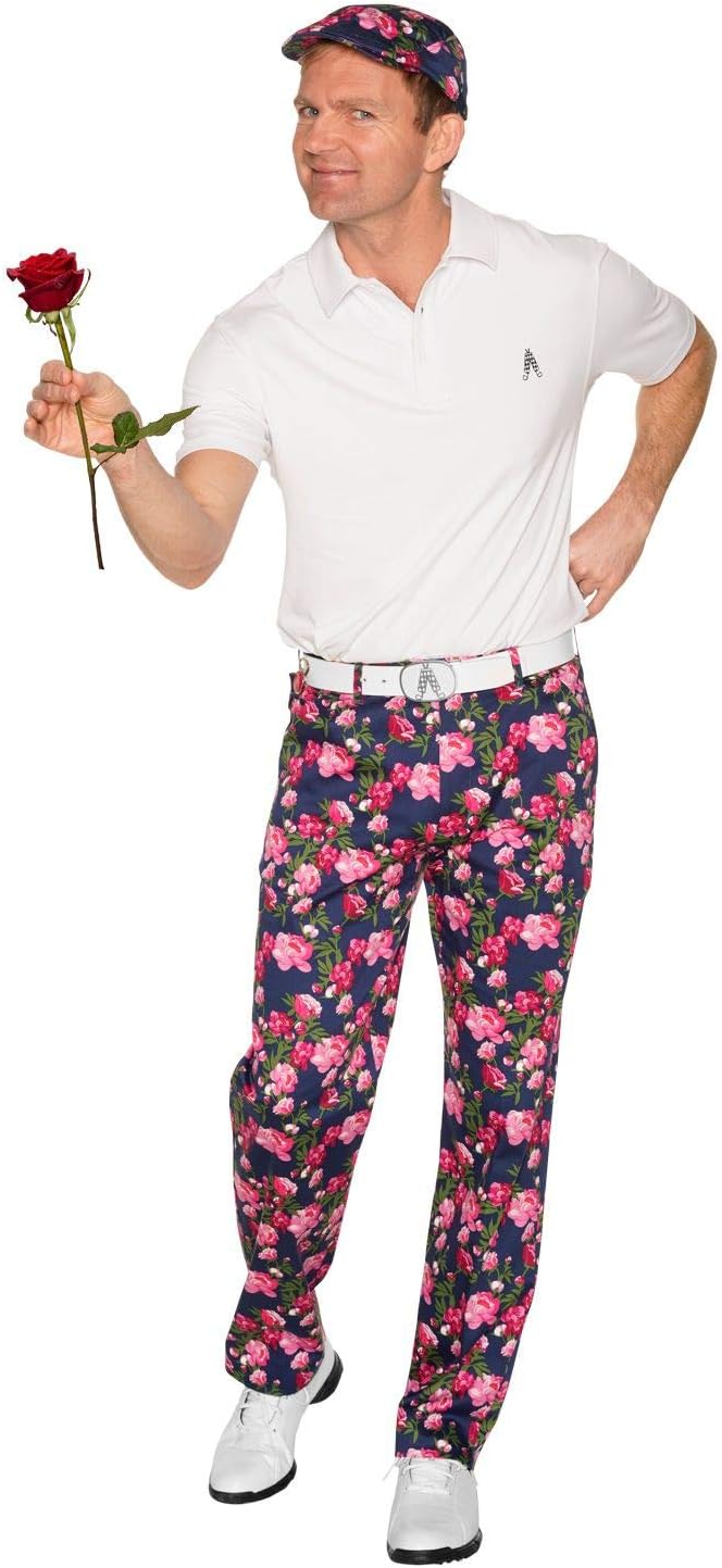 Royal & Awesome Mens Golf Pants, Golf Pants Men Relaxed Fit, Plaid Pants Men