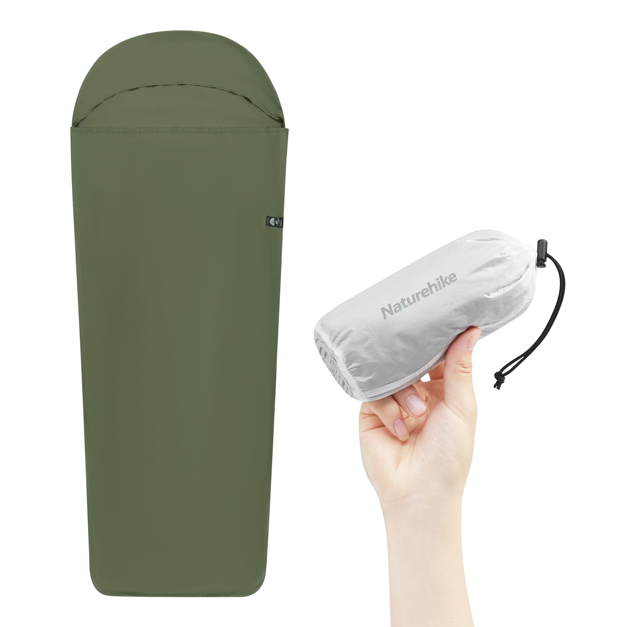 Naturehike 4 5oz Ultralight Washable Sleeping Bag Liner Lightweight Adult Sleep Sack Travel Sheets for Backpacking Hotel Camping