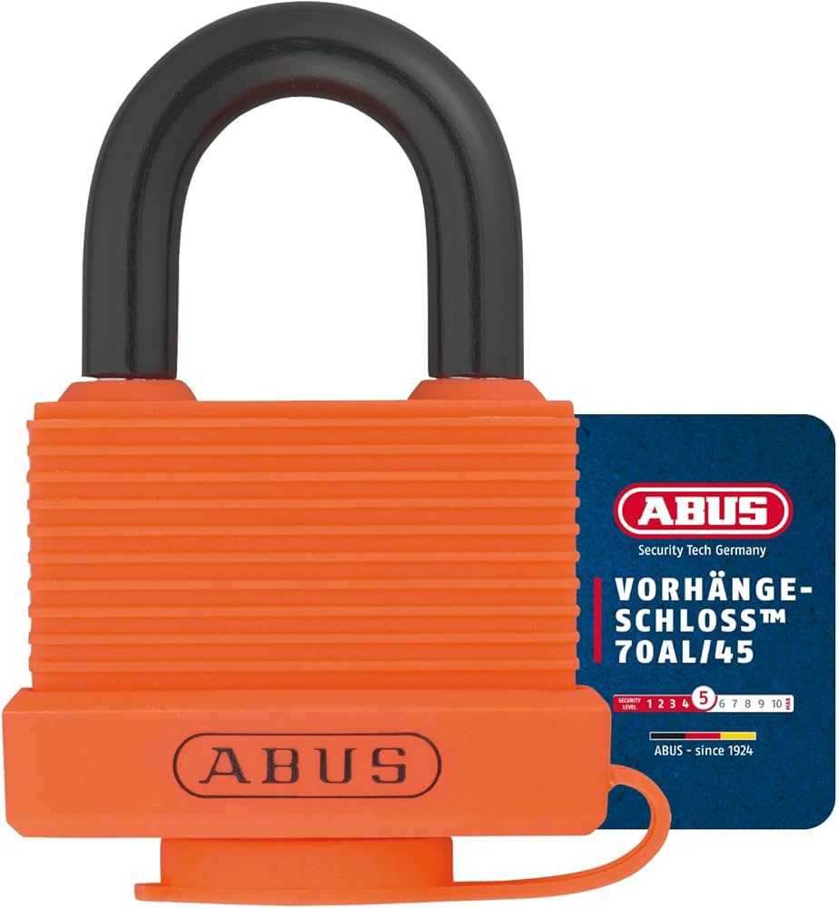 ABUS 70AL/45 Solid Aluminium Padlock - Weatherproof - with