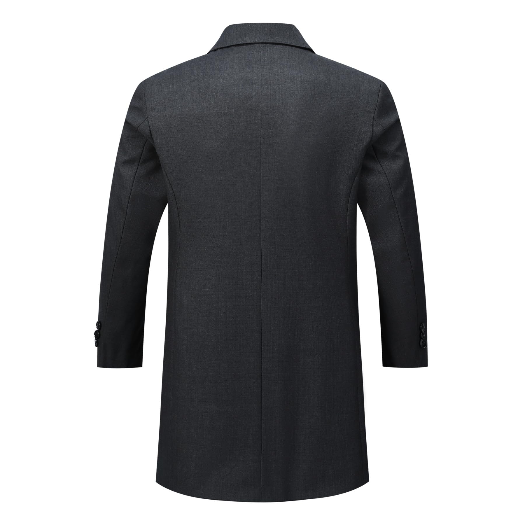 Allthemen Trench Monopetto da Uomo Media Lunghezza Cappotto Risvolto Classico Business Casual Coat Antivento