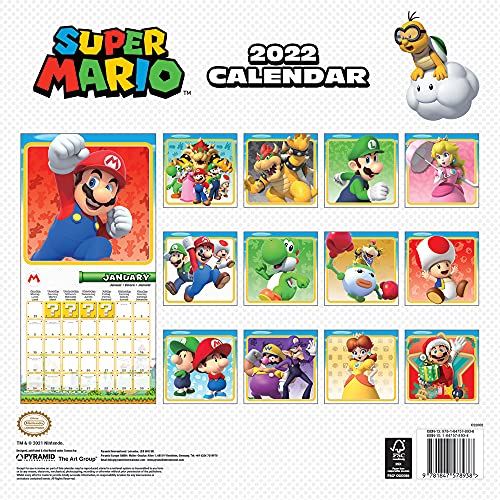 Kalender 2022 Nintendo Super Mario - Wandkalender 12 Maanden - Maandkalender 2022 - Image 4