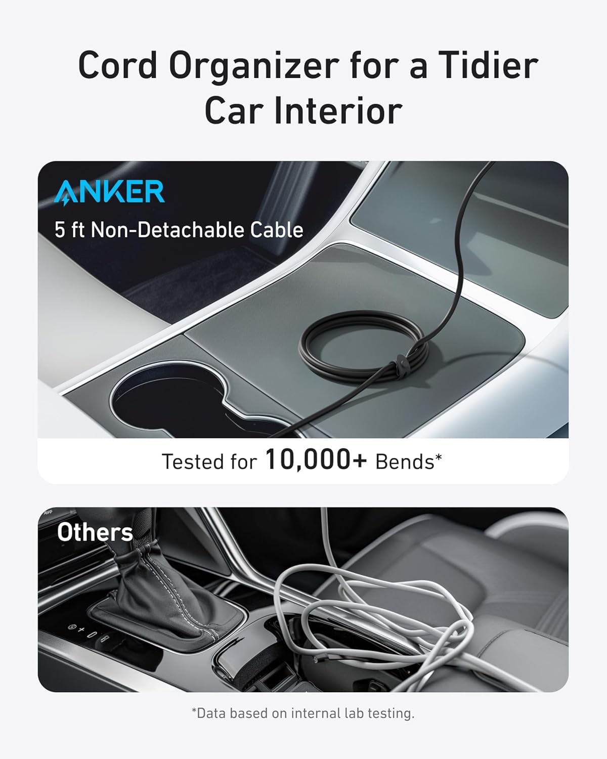 Anker MagGo Qi2 - Caricatore da auto wireless da 15 W, supporto magnetico, ricarica rapida per iPhone serie 12-16, angolo di visione regolabile, USB-C, nero