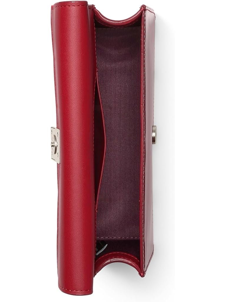 Pink Kate Spade New York Deco Patent Leather Mini Flap Chain Crossbody