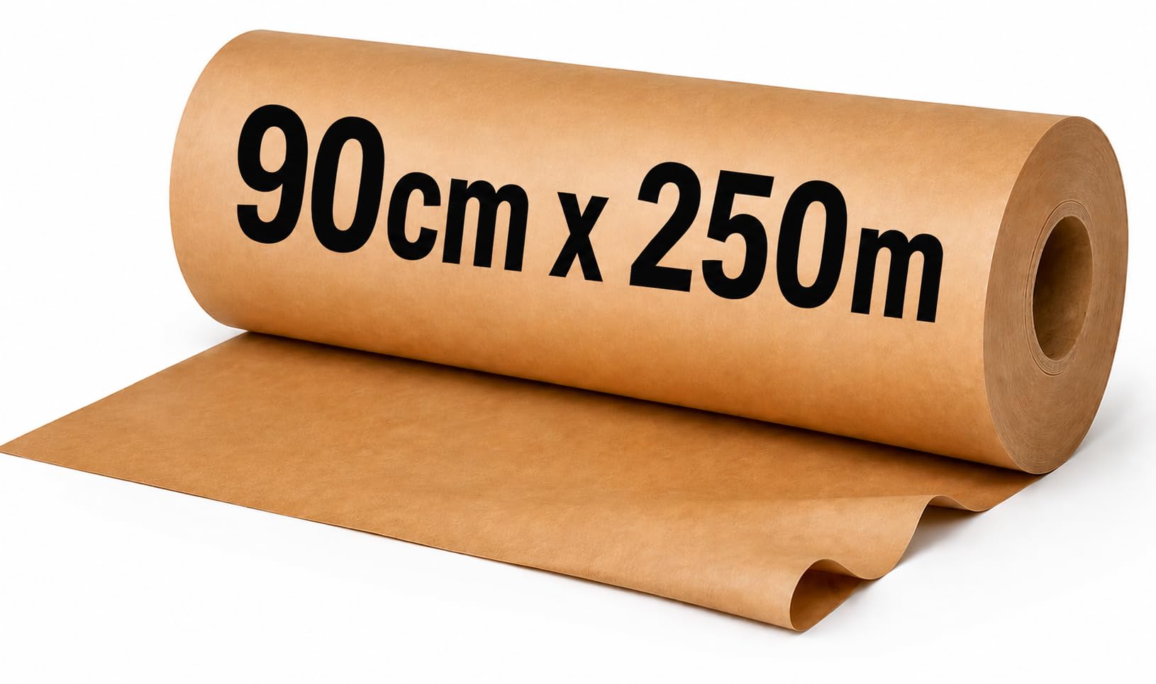 Rouleau Papier Kraft - 90 cm x 250 m – Papier Kraft Marron 70 g/m² – Papier Emballage Colis, Protection Carton, Emballage Cadeau – Papier Kraft Résistant pour Expédition, E-commerce & Déménagement