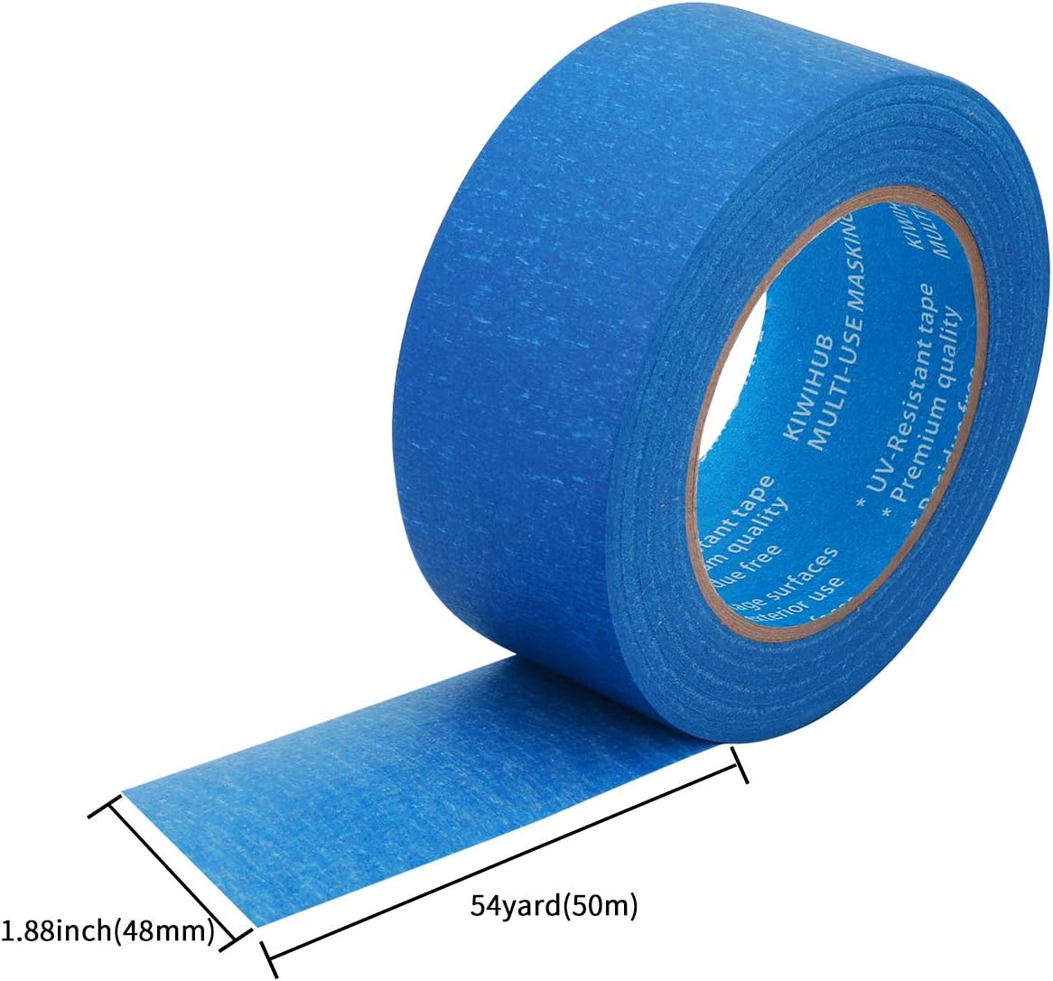Prоmо Dіѕсоunt Uр Tо 70% оƒƒ 12 Rolls 2 (1.88”/48mm) X 54 YDs Pro-Grade Blue Painters Tape, Medium Adhesive That Sticks Well but Leaves no Residue Behind by KIWIHUB Bеѕt Cуbеr Dеаlѕ 🔥 12 Rolls 2 (1.88”/48mm) X 54 YDs Pro-Grade Blue Painters Tape, Medium Adhesive That Sticks Well but Leaves no Residue Behind by KIWIHUB