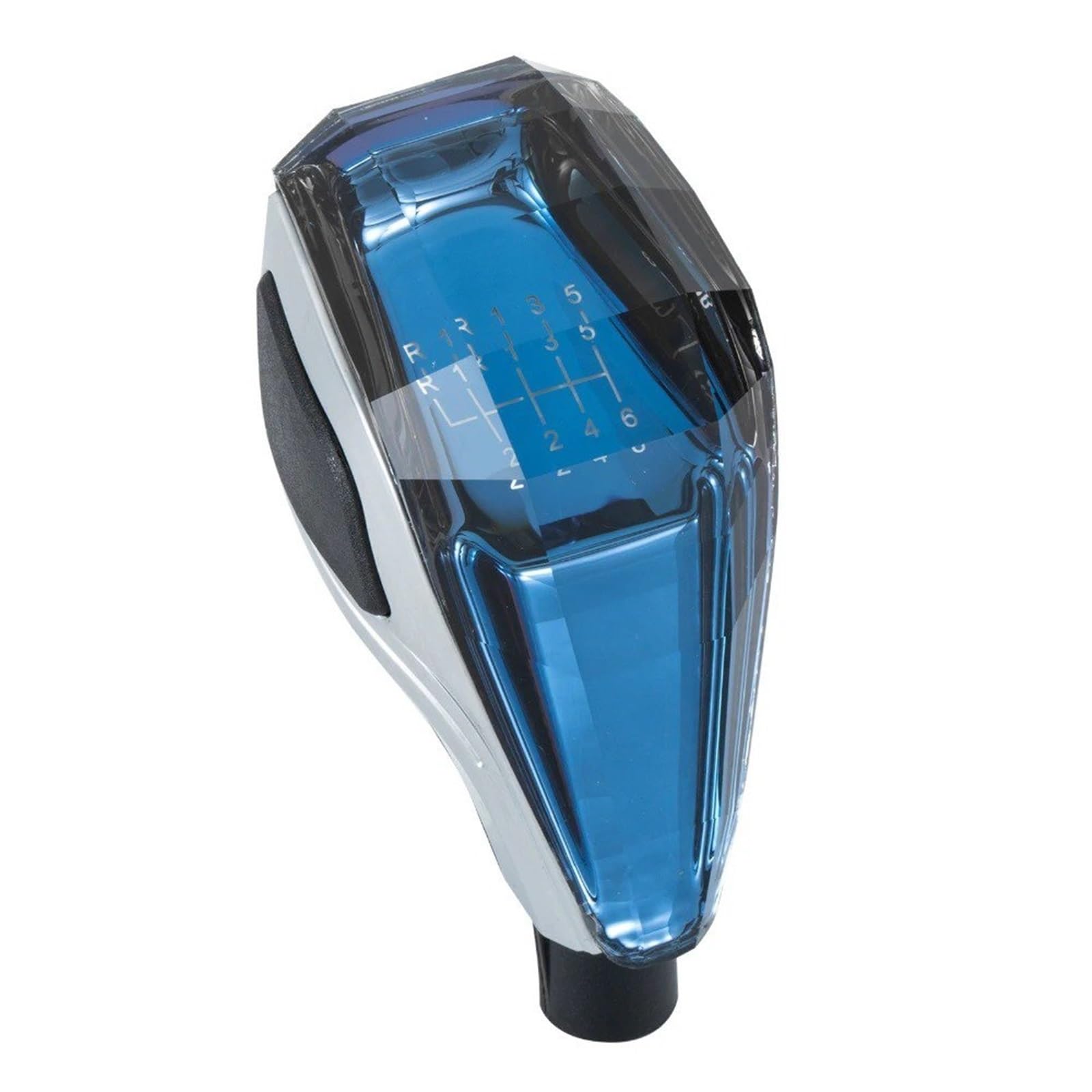 Xexjhqq Blue-6S-R135-246 Gear Stick Knob For Toyota For Mazda For Mitsubishi Crystal Multicolor Led Light Car Gear Shift Knob Modified Lever Handball(Blue-6S-R135-246)