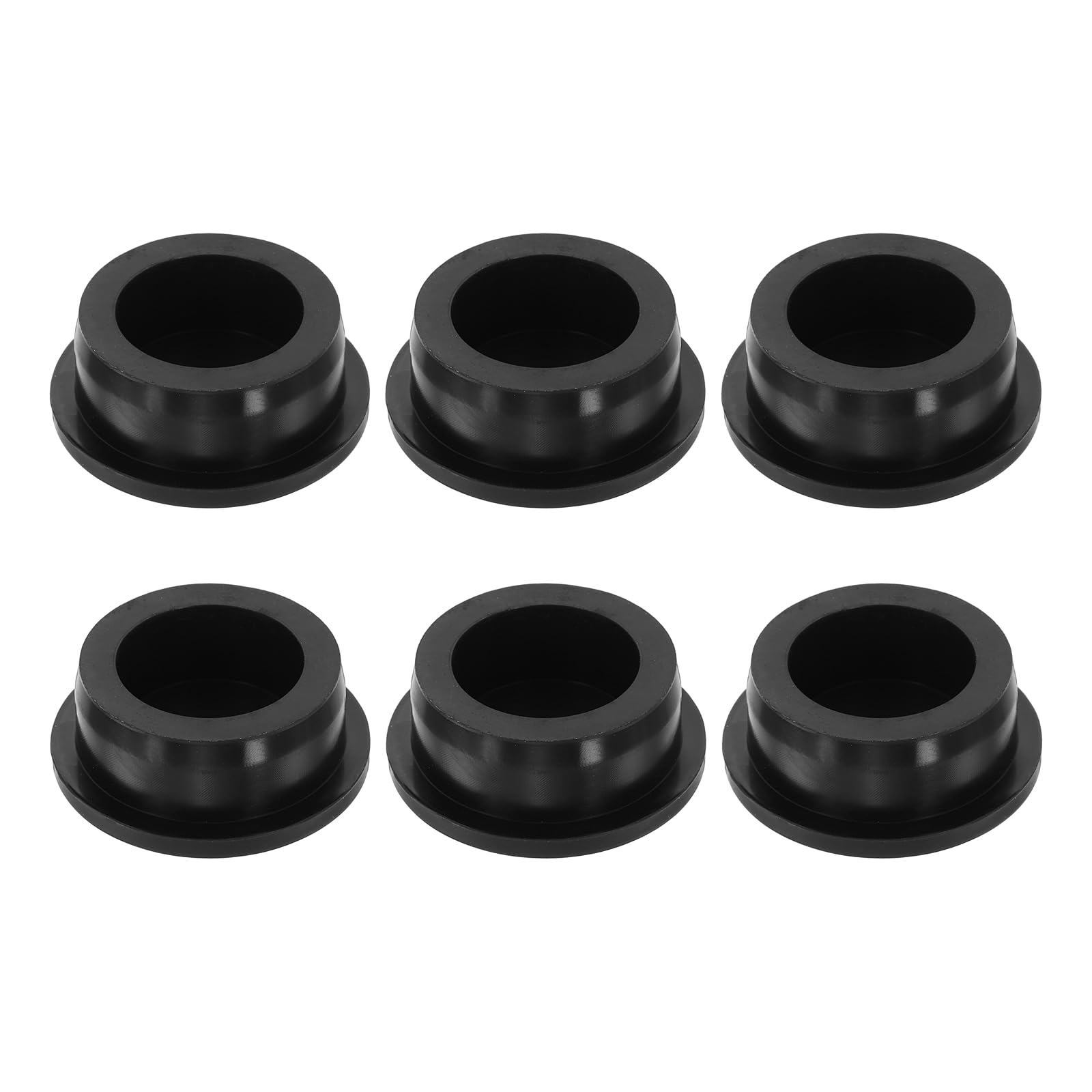 sourcing map 6Pcs Black Plug Holes, Waterproof Rubber Button Plug for 36mm / 1.4" Hole Bottles Pipes End Caps Round Sealing Plugs Flexible Rubber Stoppers